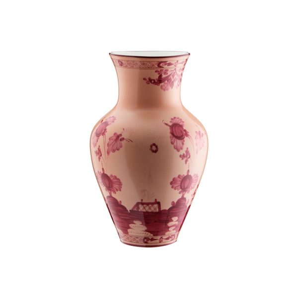 Vaso ming Vermiglio Oriente Italiano, 30 cm