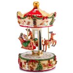 Carillon Giostra Babbo Natale Con Renne