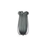Handmade transparent and smoked Crystal vase.