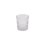 Crystal Whisky Glass with Diamonds and Leaves