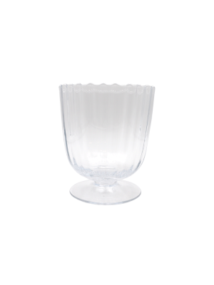 Transparent Murano glass vase