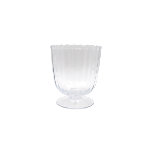 Transparent Murano glass vase