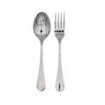 English Silver Alloy Serving Pair