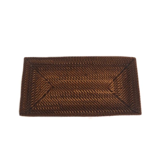 Vassoio Rettangolare In Rattan