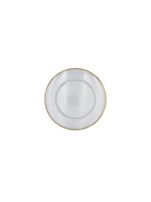 Piatto Pane  Cristallo Filo Oro 24k