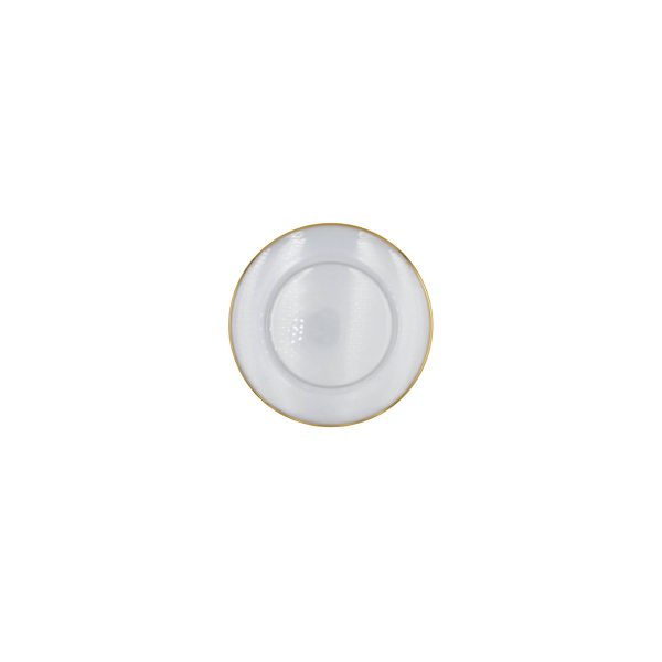 Crystal Bread Plate with 24k Gold Rim
