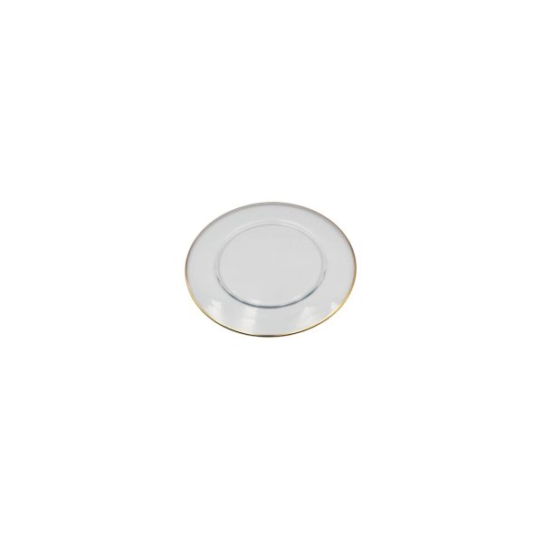 Piatto Pane  Cristallo Filo Oro 24k