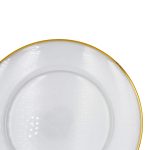 Piatto Pane  Cristallo Filo Oro 24k