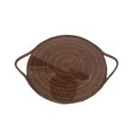 Portaformaggio In Rattan e Cristallo Pyrex