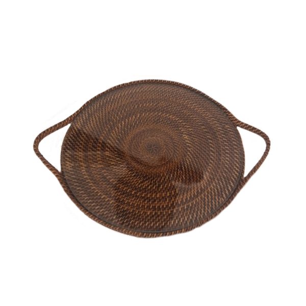 Portaformaggio In Rattan e Cristallo Pyrex