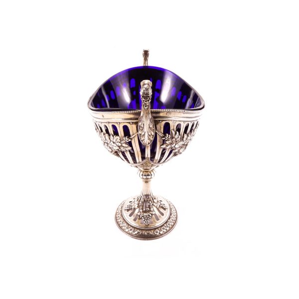 Coppa 1800 In Oro, Argento e Cristallo Blu