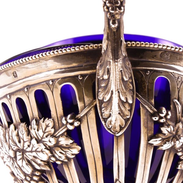 Coppa 1800 In Oro, Argento e Cristallo Blu