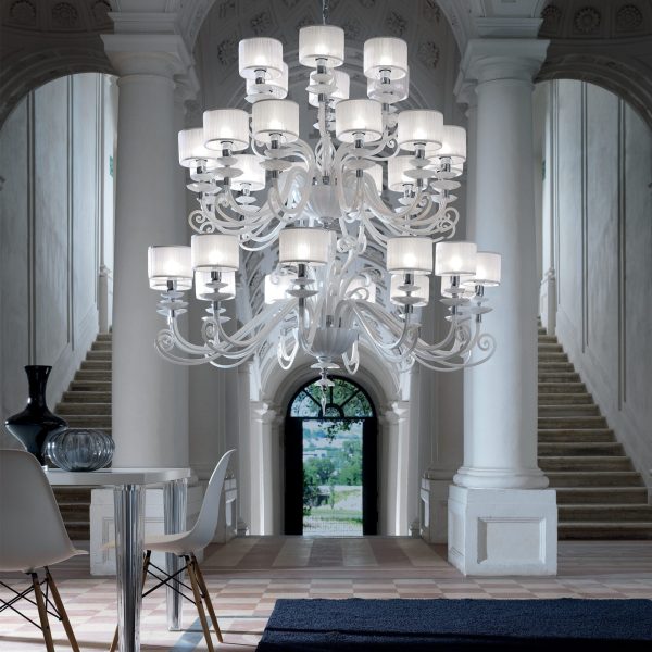 Alicante Bianco L12+12+6 luci Euroluce