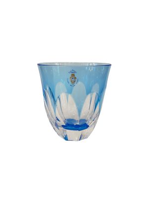 Blue Doge Encased Crystal Glass