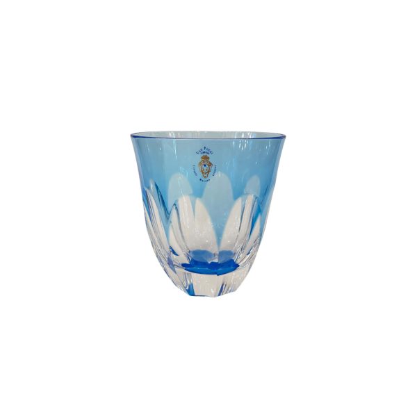 Blue Doge Encased Crystal Glass