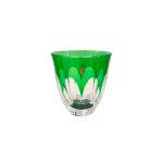 Green Encased Crystal Glass Doge