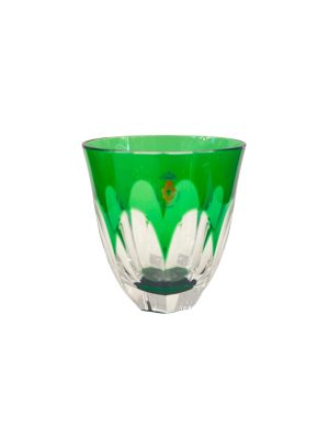 Green Encased Crystal Glass Doge