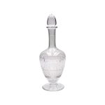 Crystal Wine Bottle with Diamonds and Leaves