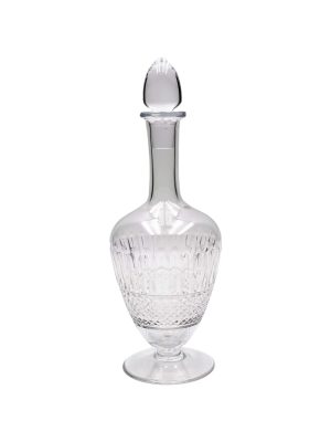 Crystal Wine Bottle with Diamonds and Leaves