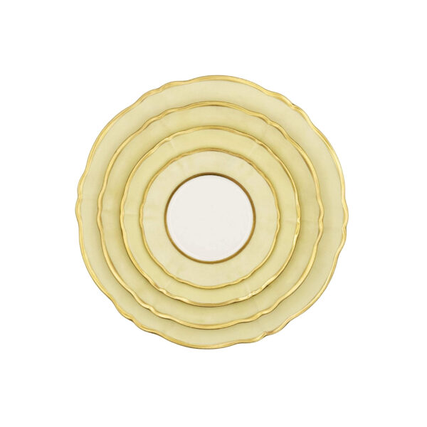 Piatto Pane Ornato Bouquet Celeste Pastello