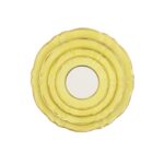 Piatto Frutta Ornato Bouquet Giallo Pastello