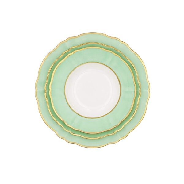 Piatto Fondo Ornato Bouquet Verde Pastello