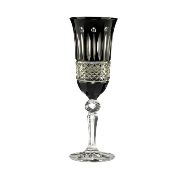 Parigi Black Flute Glass