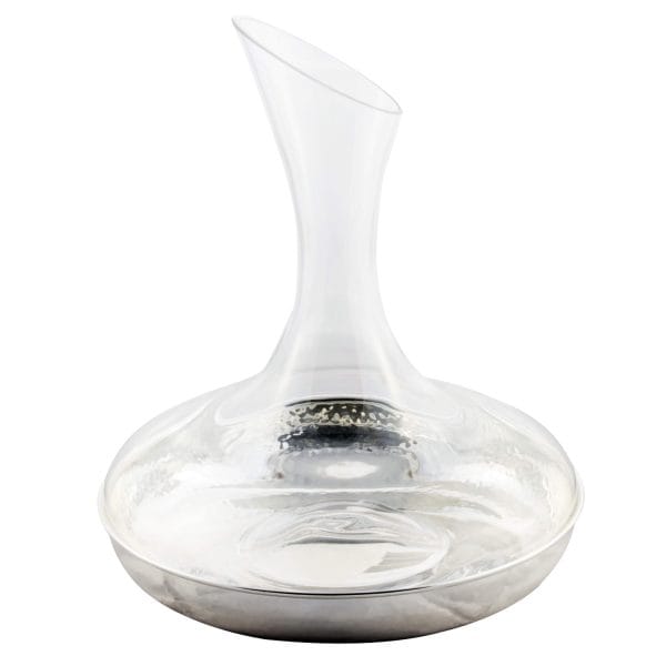 Decanter in Lega d' Argento e Cristallo con Shaker