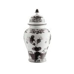 Vaso potiche con coperchio Albus Oriente Italiano 38 cm
