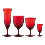 Bicchiere Acqua Cristallo Rosso Caterina Basso