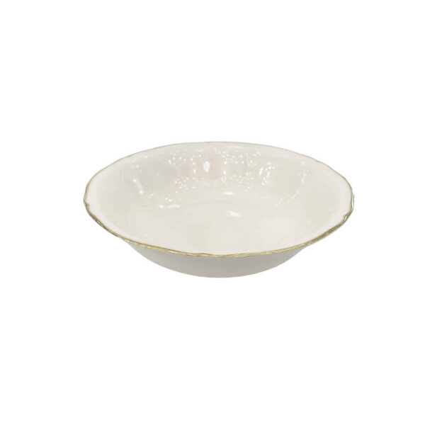 Ornate Salad Bowl with Double Gold Thread