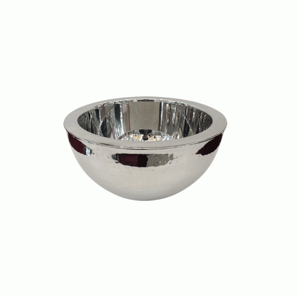 Hammered Steel Salad Bowl