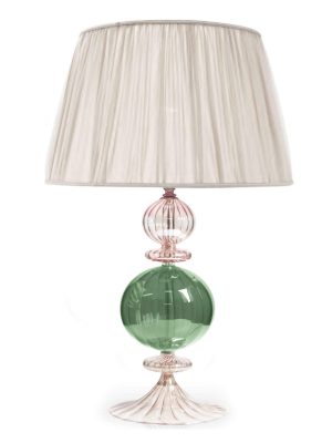 Transparent and Green Bedside Lamp