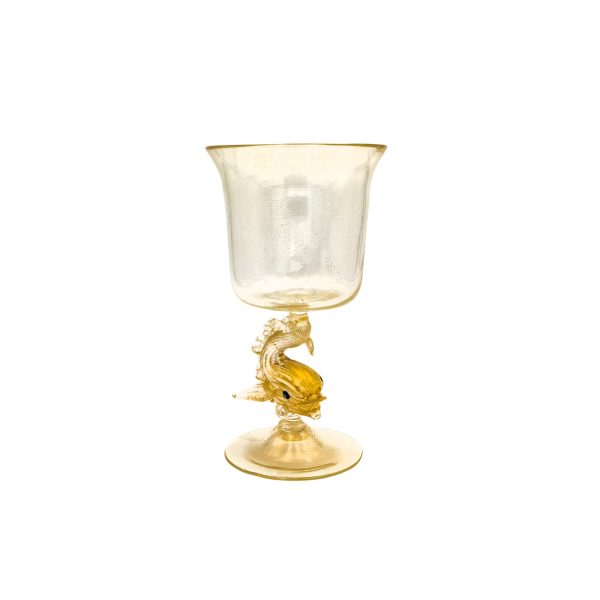 Vaso In Vetro Di Murano e Oro 24K