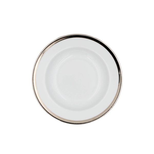 Piatto Fondo Fascia Sottile Platino