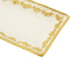 Posacenere rettangolare  in porcellana e oro zecchino