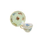 Tazza caffè  con piatto  Flora verde