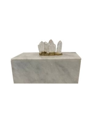 Scatola in Marmo con Cristalli