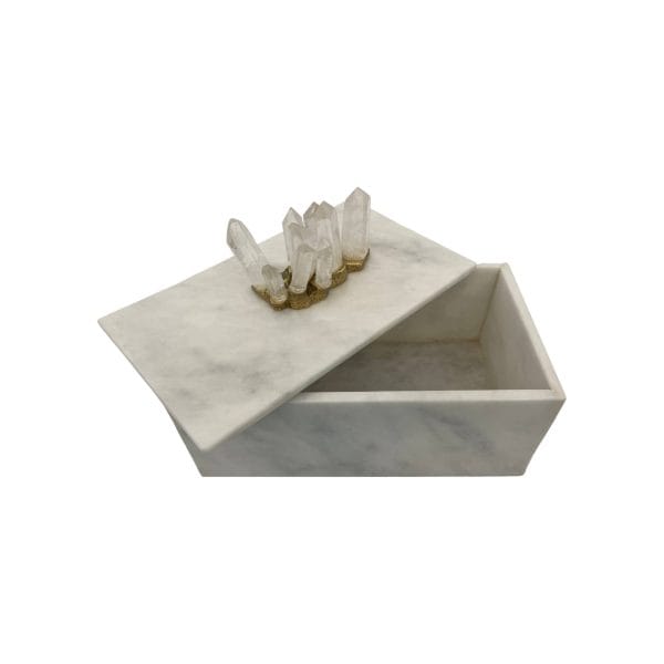 Scatola in Marmo con Cristalli