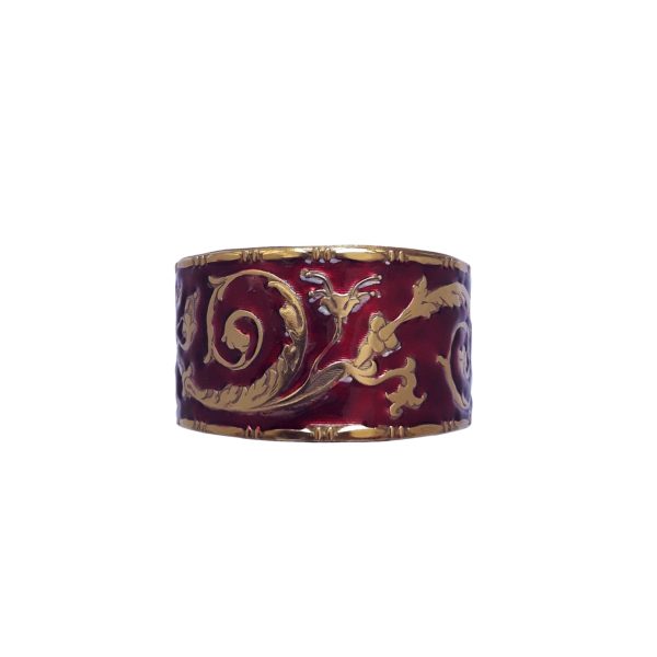 Lucrezia Ruby Red Enameled Bracelet