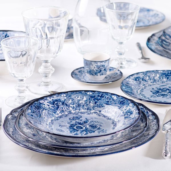 Piatto frutta Old England Blu
