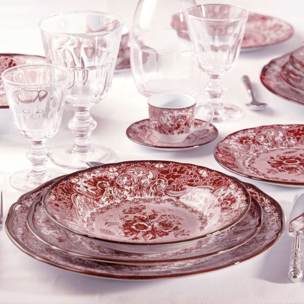 Piatto frutta Old England Rosso
