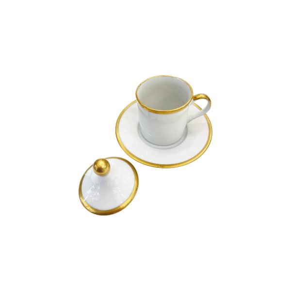 Tazza Caffè con tappo filo Oro