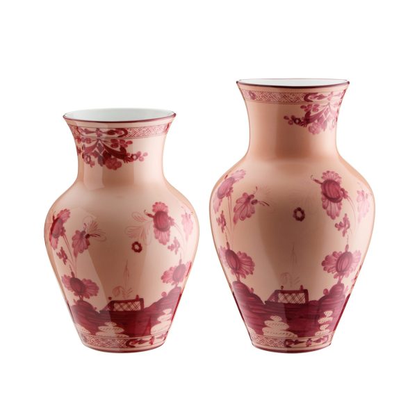 Vaso ming Vermiglio Oriente Italiano, 30 cm
