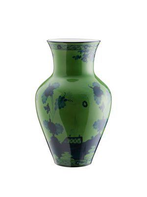 Vaso ming Malachite Oriente Italiano 30 cm