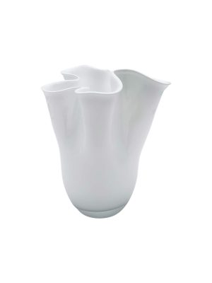Low Opaline Glass Vase