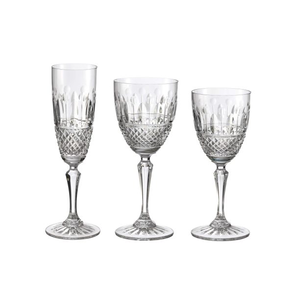 Flute in Cristallo Diamanti e Foglie