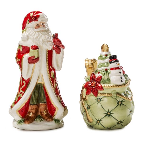 Santa Claus and Snowman Salt and Pepper Set