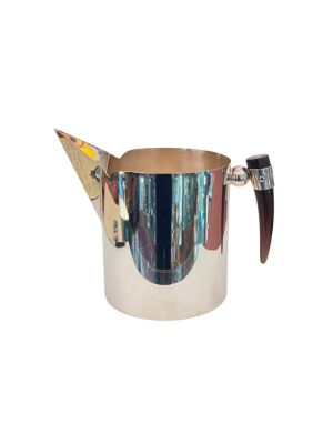Silver Alloy Pitcher with Horn Handle