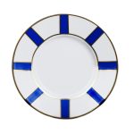 Tazza tè  con piatto  "Le Righe" blu